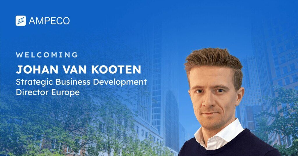 Johan Van Kooten joins AMPECO as Strategic Business Development Director Europe - We are thrilled to announce the appointment of Johan Van Kooten as the new Strategic Business Development Director Europe at AMPECO. Johan brings over eight years of experience in e-mobility, a proven track record in successful business development, and a wealth of knowledge in EV charging solutions. His appointment underscores our dedication to addressing the evolving needs of the EV charging sector and our ambition to drive growth across Europe.