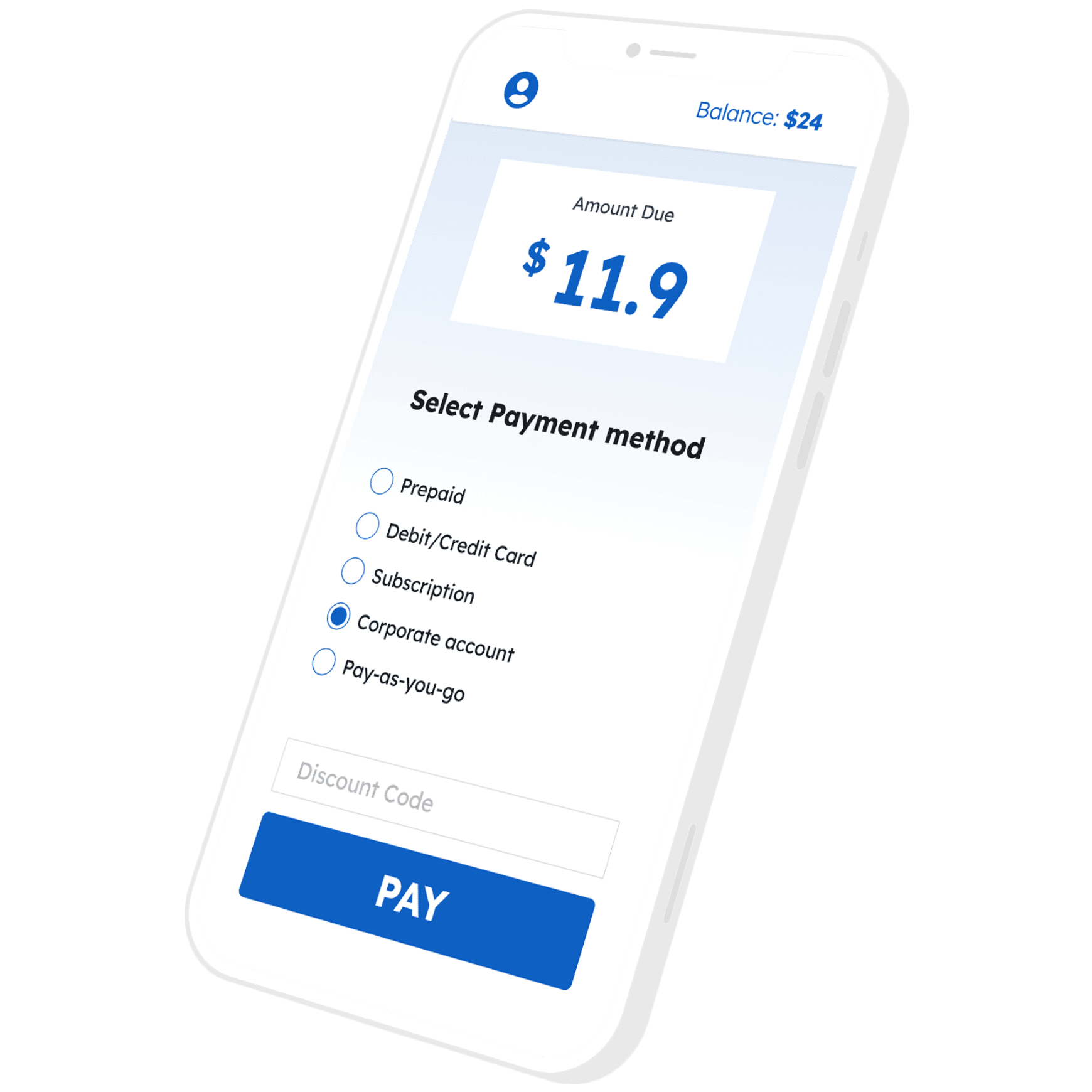 e-mobilty app payment methods
