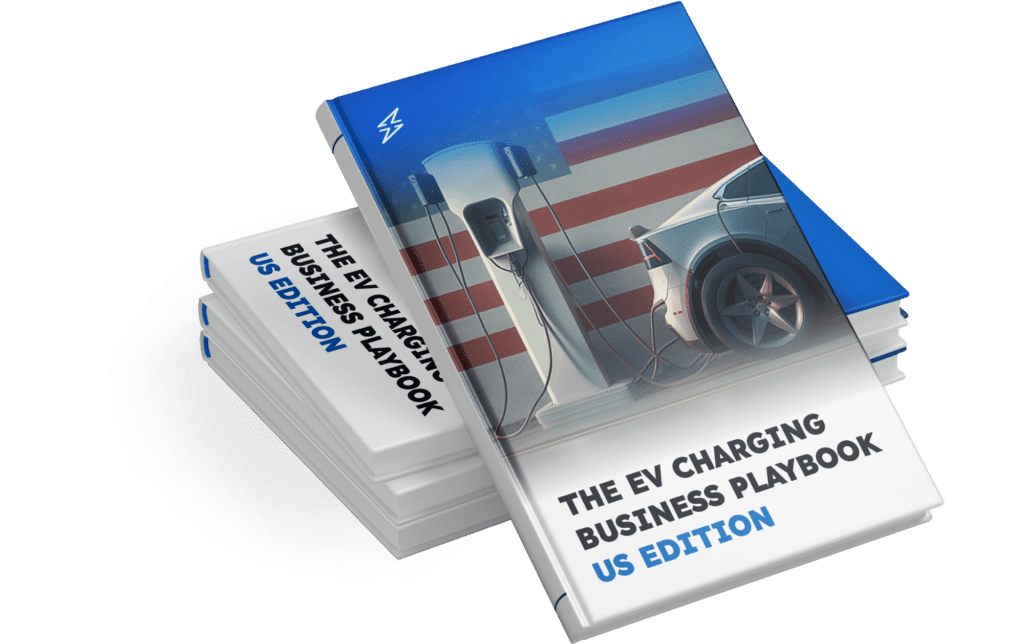 [ebook] The EV Charging Business Playbook (US Edition) - Ersparen Sie sich das Rätselraten über den Start Ihres EV-Ladegeschäfts! Unsere Schritt-für-Schritt-Anleitung zeigt Ihnen genau, wie Sie ein erfolgreiches Netzwerk in den USA aufbauen können: